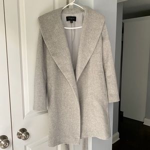 Ann Taylor Herringbone Wrap Coat